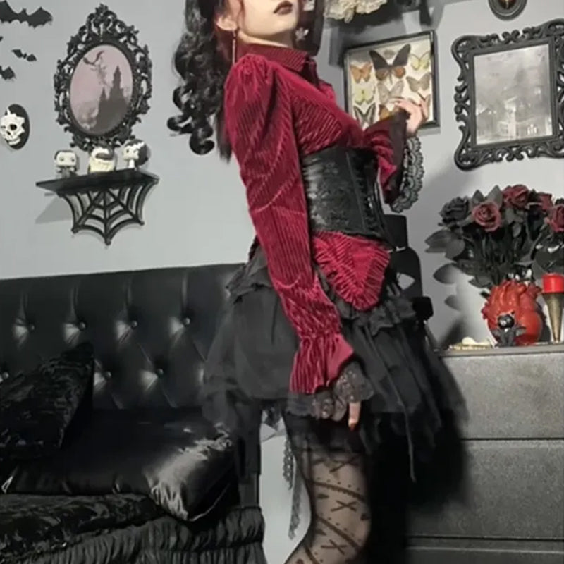 Gothic Velvet Blouse