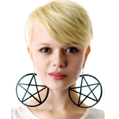 Oversized Pentacle Earrings