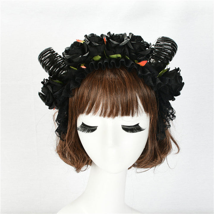 Black Rose Ram Horns