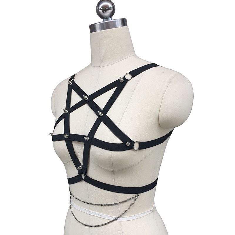 Pentagram Spiked Harness