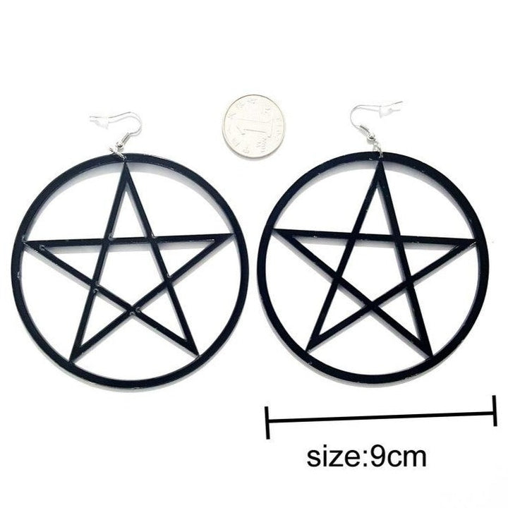 Oversized Pentacle Earrings