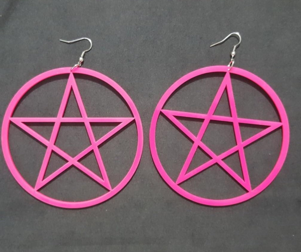 Oversized Pentacle Earrings