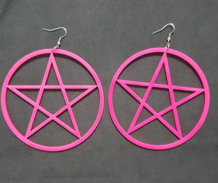 Oversized Pentacle Earrings