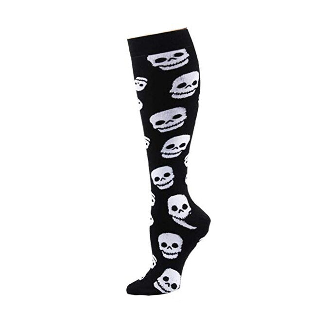 Skull Knee Socks