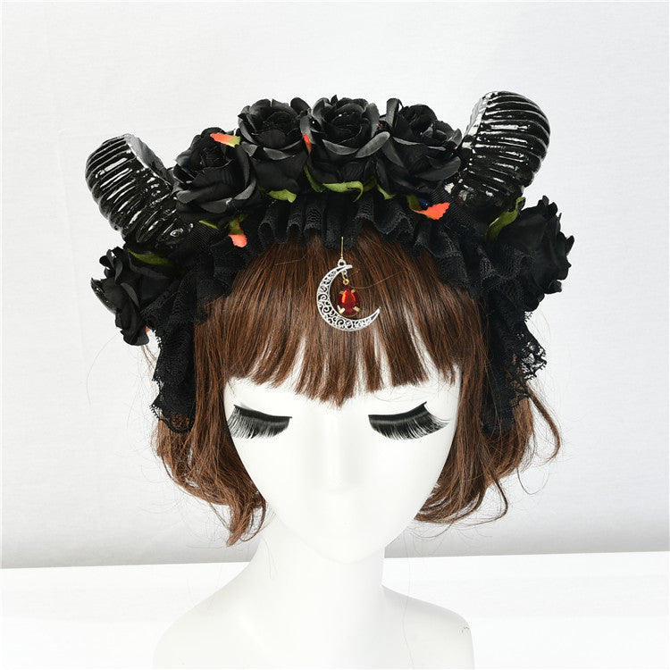 Black Rose Ram Horns