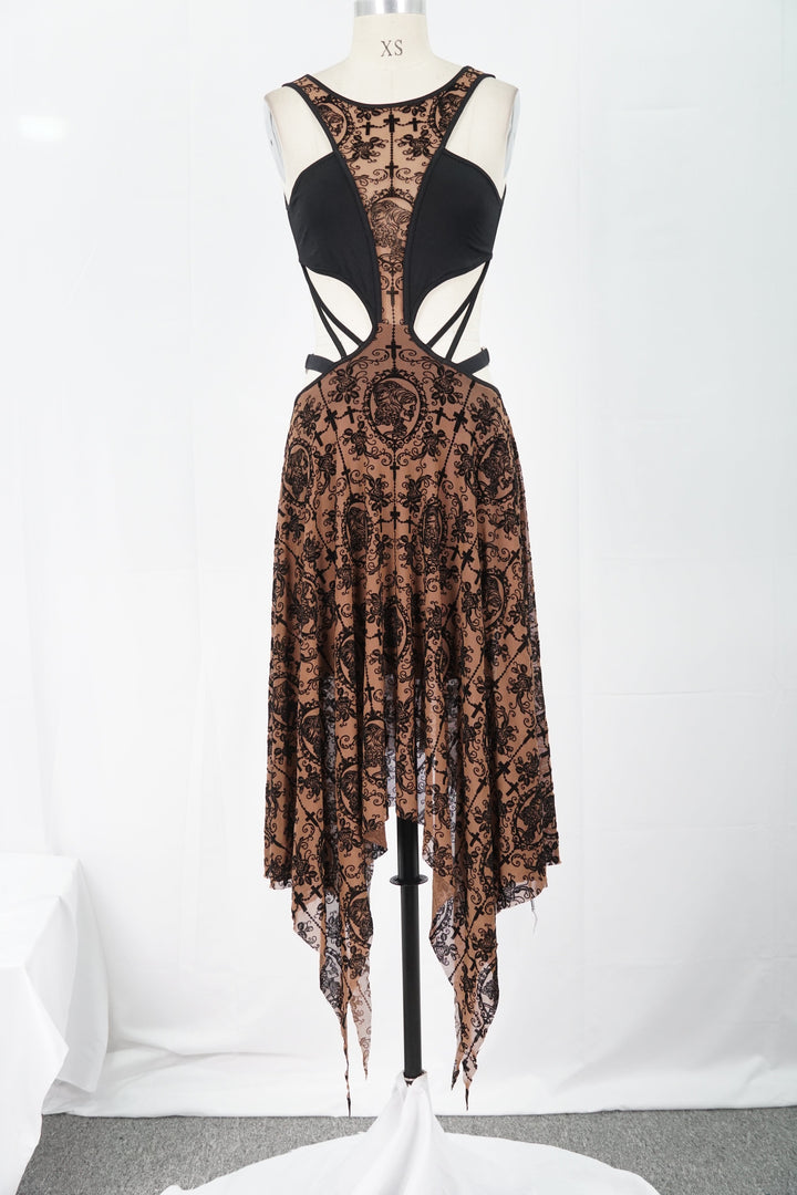 Lace Cameo Butterfly Dress