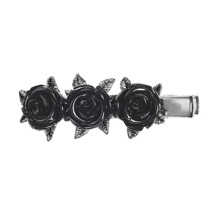 Wild Black Rose Hair Slide