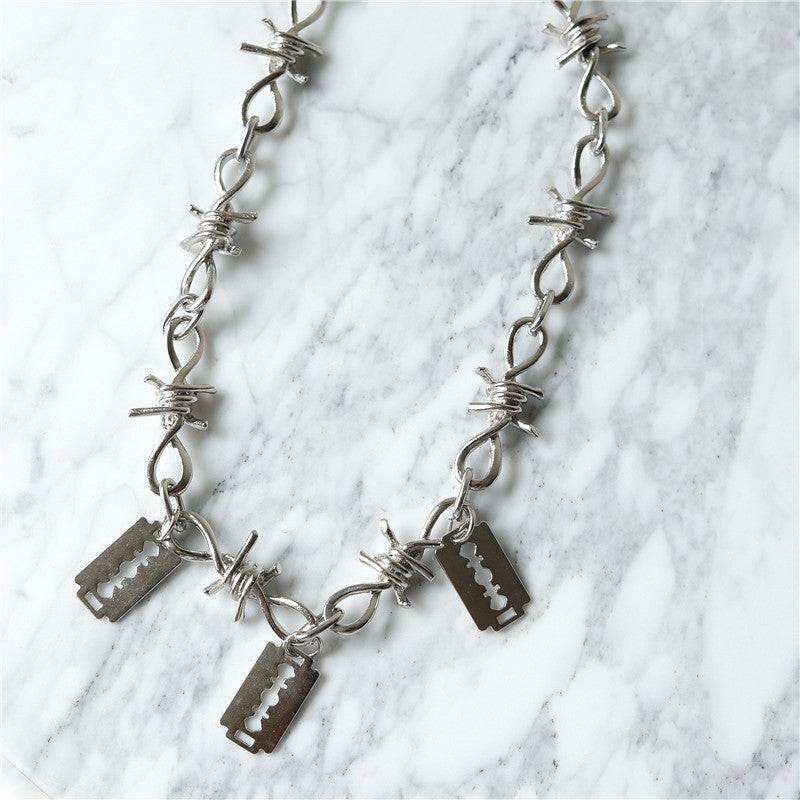 Razor Blades Necklace Chain