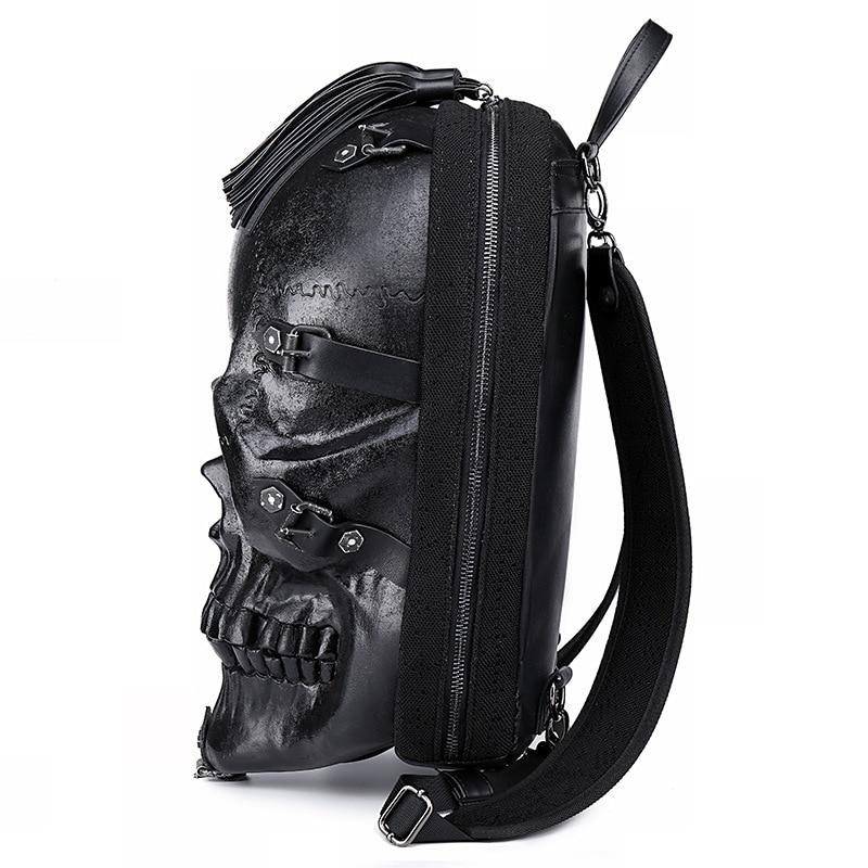 Skull Leather Backpack