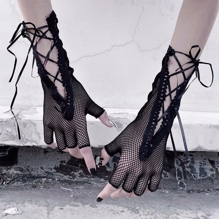 Gothic Mesh Gloves