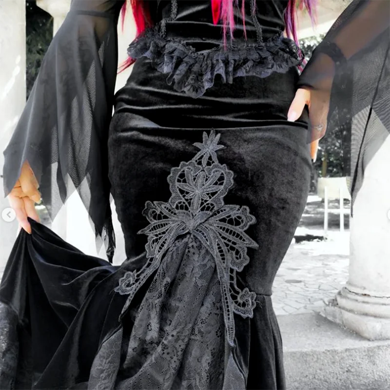 Gothic Velvet Skirt