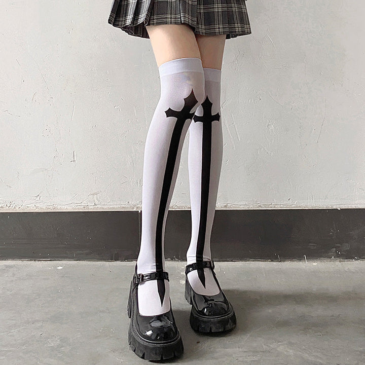 Knee Socks with Crosses