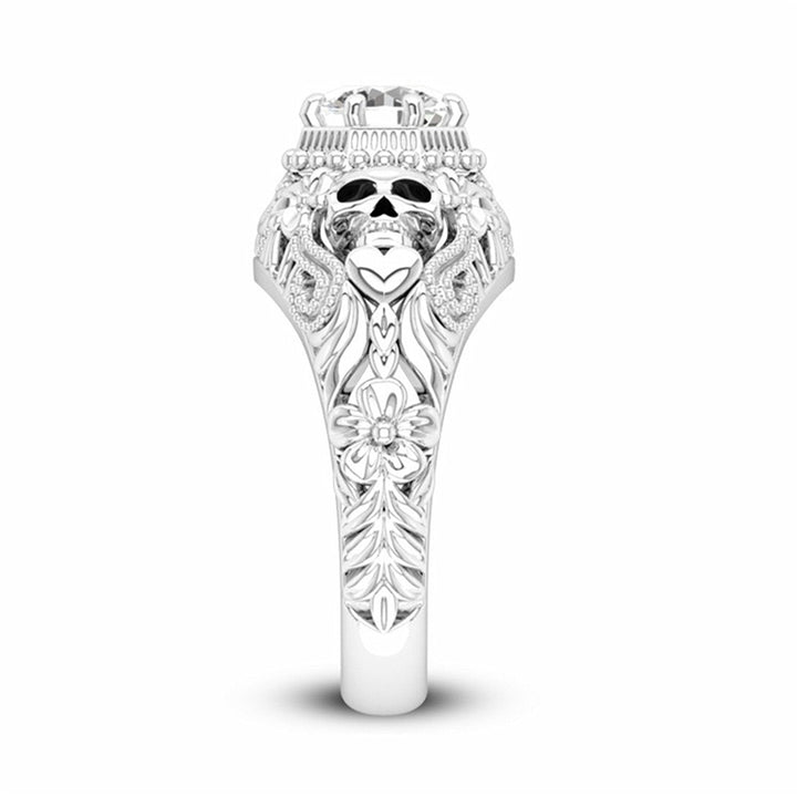 Floral Skull Ring