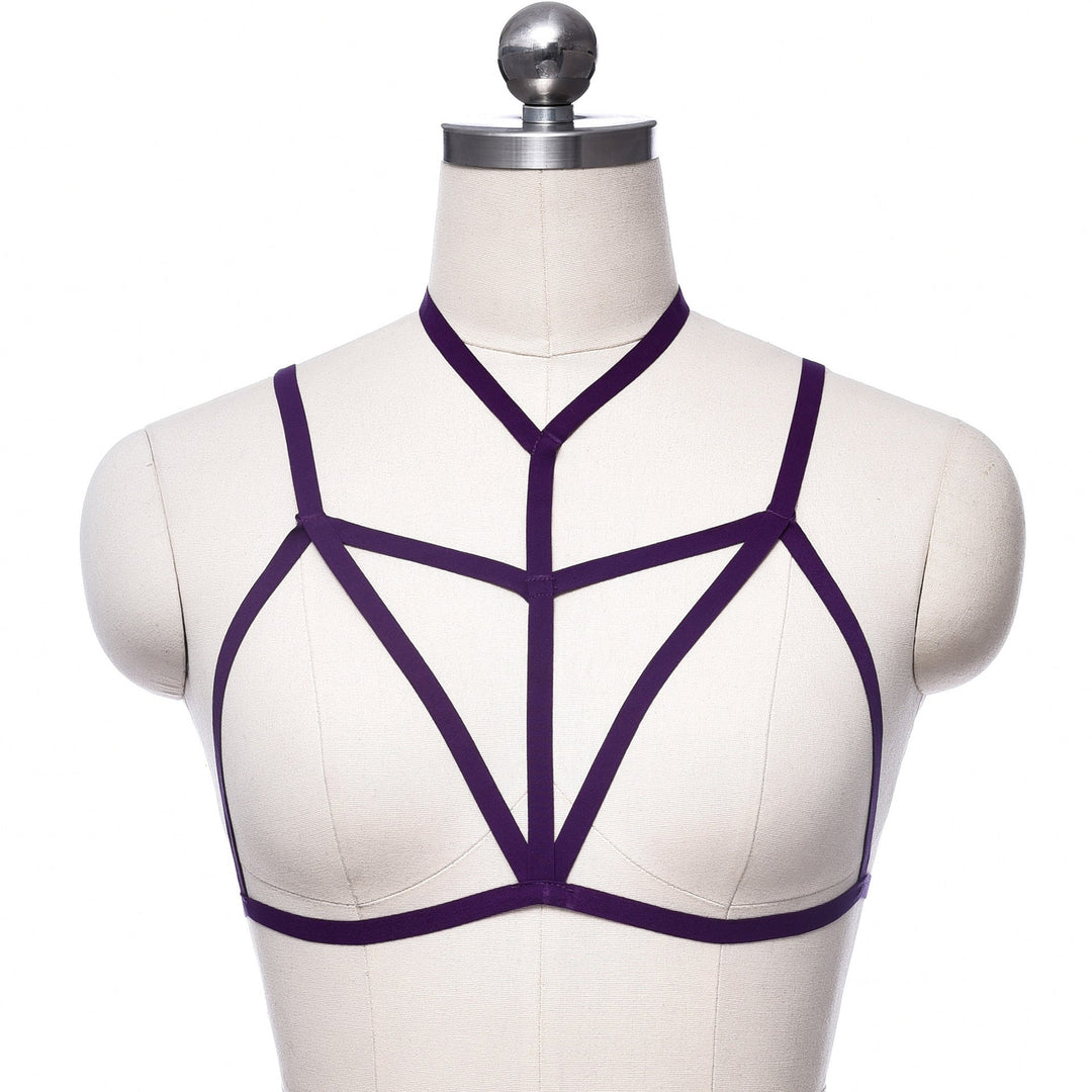 Geometric Cage Harness Bra