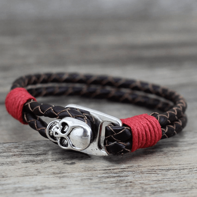 Skull Leather Bracelet