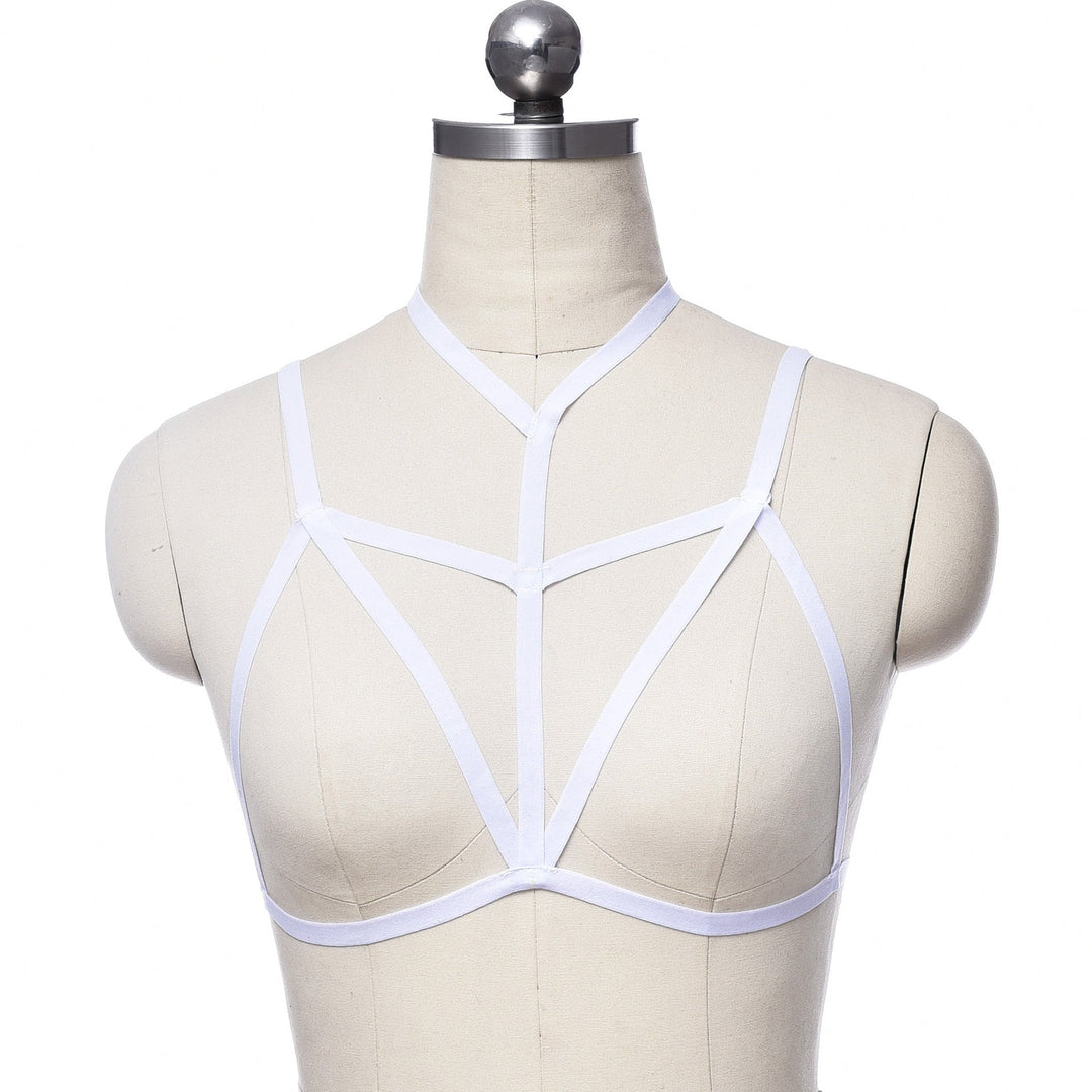 Geometric Cage Harness Bra