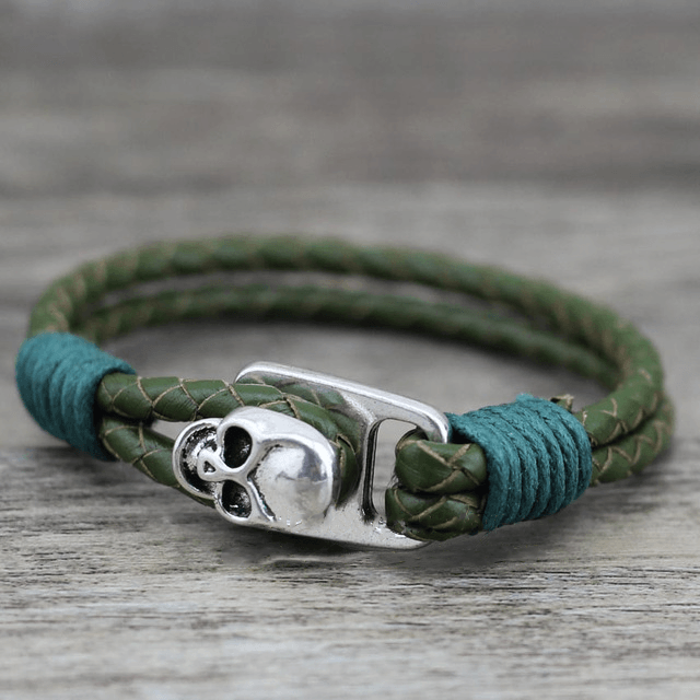 Skull Leather Bracelet