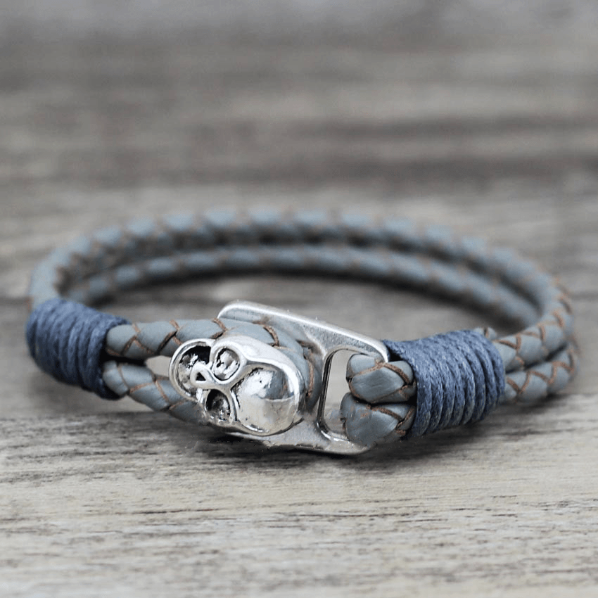 Skull Leather Bracelet