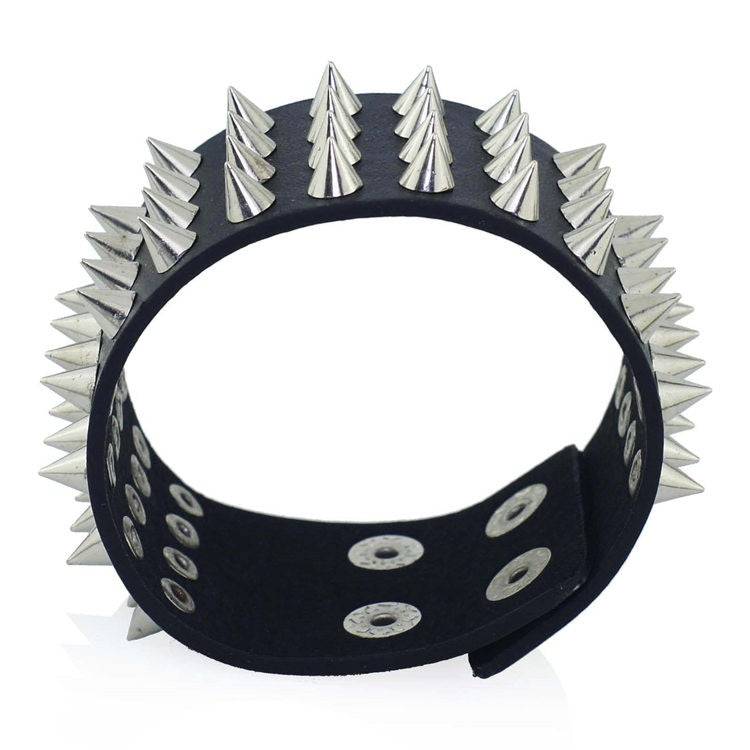 Four Row Spiked Metal Cuff