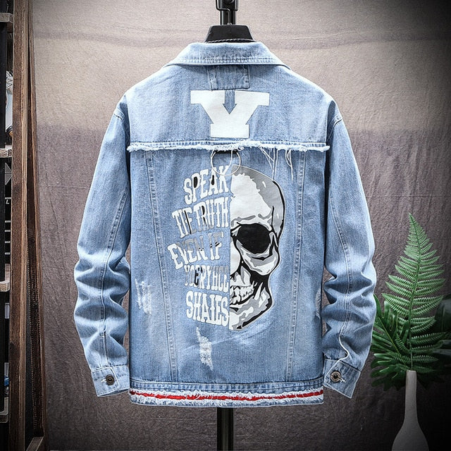 Men's Skull Denim Jacket