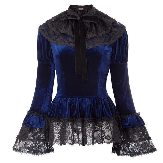 Gothic Velvet Blouse